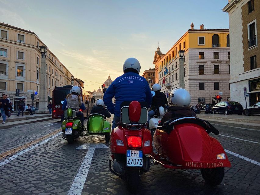 Afternoon Vespa Sidecar Tour with Gourmet Gelato Stop - Piazza Venezia and the Colosseum