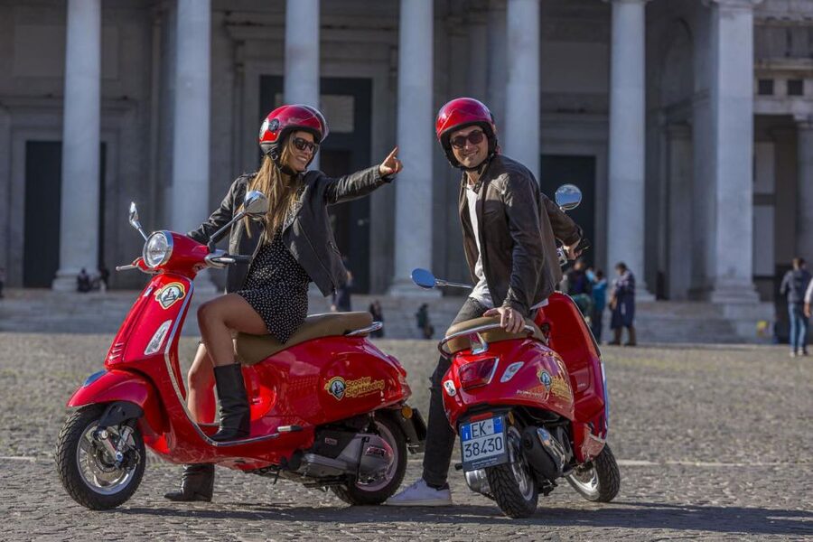 Amazing audioguided Vespa Tour of Naples - with driver - Climbing Posillipo for the best views