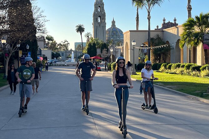 Balboa Park Electric Scooter Tour with Pictures - Airplanes Outside the San Diego Air and Space Museum