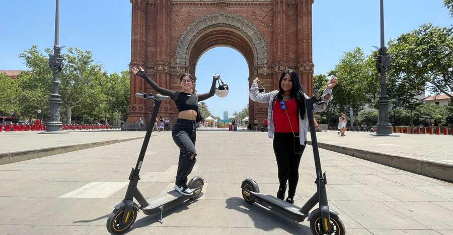 Barcelona: 2-Hour e-Scooter Tour - The Columbus Monument answers a curious question