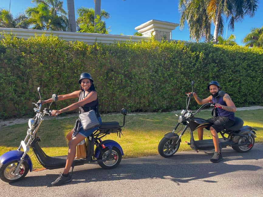 Bavaro Punta Cana: City Tour with Harley models E-Scooters - Getting started with hotel pickup and scooter training
