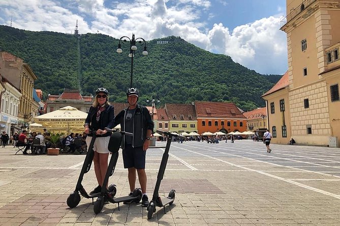 Brasov Old Town Guided Tour With Electric Scooters - Black Church, then Brasov’s towers