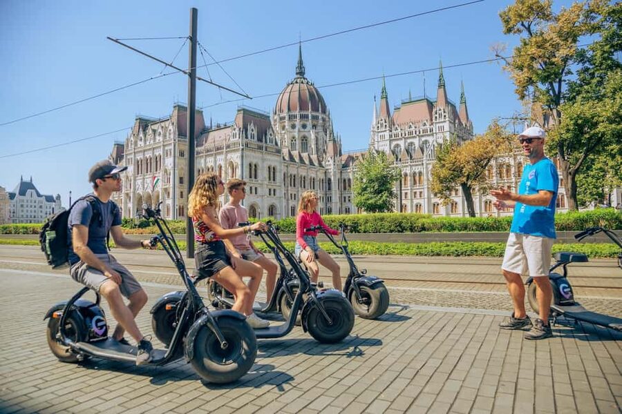 Budapest: Small-Group MonsteRoller E-Scooter Tours - Parliament and the Danube views