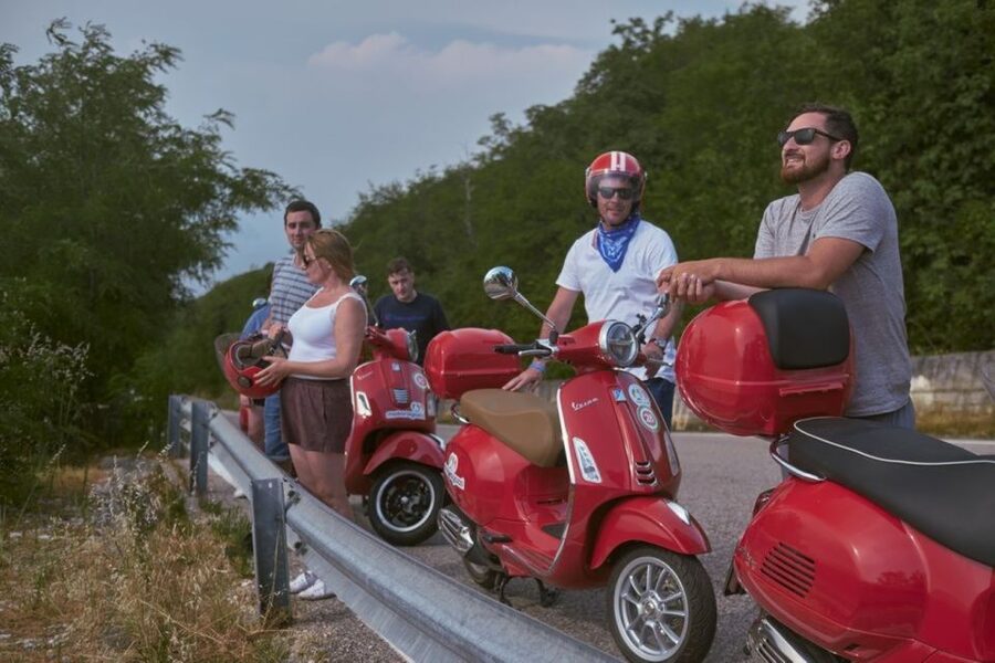 Desenzano del Garda: Lake Garda app-guided Vespa tour - Local food above the lake