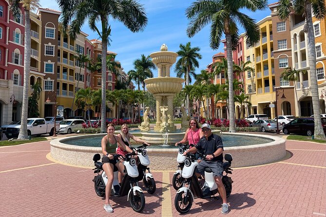 Electric Moped Tour of Naples Florida Family Fun and Easy To Ride - Crayton Cove and the Naples City Dock