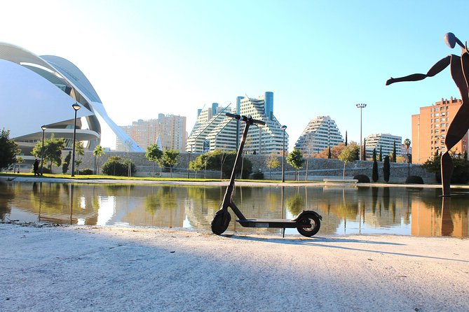 Electric Scooter Rental - Learning the scooter before picking up speed