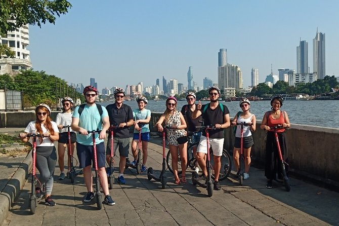 Electric Scooter Tour of Bangkok - Pak Khlong Flower Market and a ferry across the river
