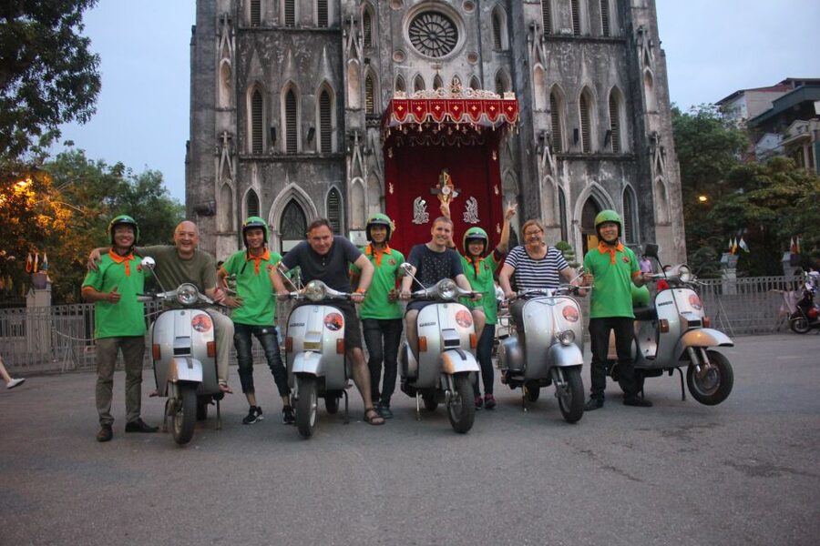 Enjoy Hanoi Like a Local - Vespa & Street Food Tour by Night - Long Bien Bridge and the Red River at night