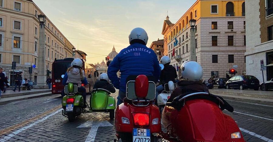 Evening Vespa Sidecar Tour with Gourmet Pizza Tasting - The Pantheon and VICO Pizza & Wine