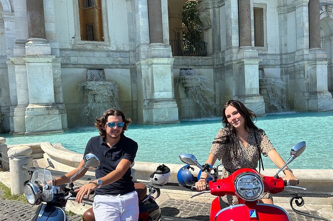 Explore Rome By Vespa - A pause on Piazza del Campidoglio