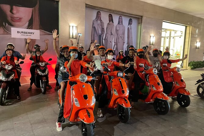 Female Riders Vespa Night Street Food + Train Street food 4 Hours - Truc Bach Lake and Hanoi food specialties