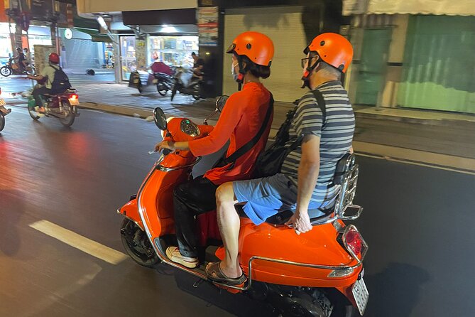 Female Riders Vespa Night Street Food + Train Street food 4 Hours - Ba Dinh Square and the lakeside ride