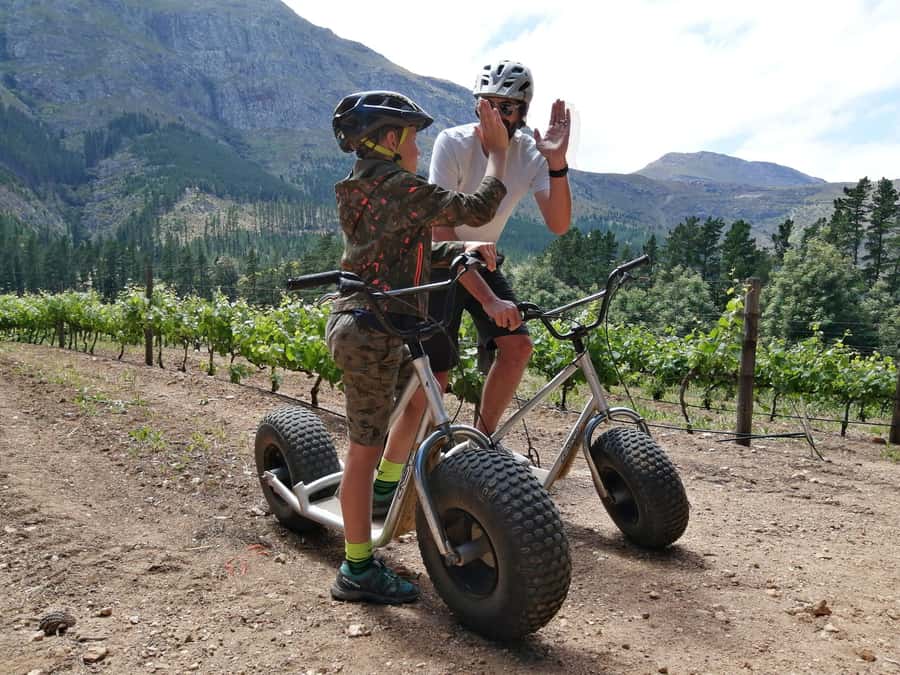 Franschhoek: Downhill Scooter Tour - First scooter run: learning the rhythm
