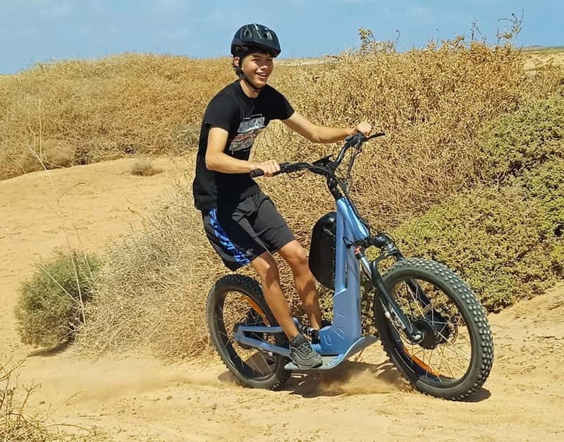 From Corralejo: Fuerteventura Guided E-Bike/E-scooter Tour - Riding through the Bayuyo volcanic chain