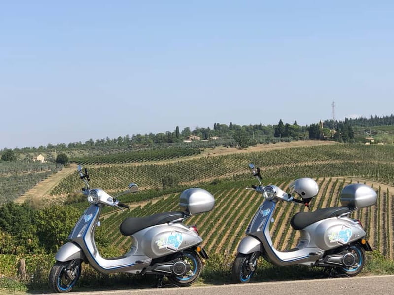 From Florence: Chianti Self-Guided Vespa Tour with Lunch - Riding the Chianti hills on an electric Vespa