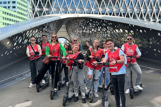 Guided E-kickscooter tour: The big five of Antwerp - Along the Scheldt quays