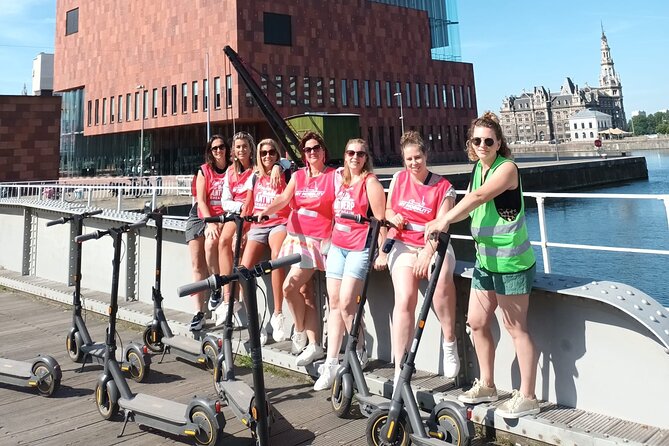 Guided E-kickscooter tour: The big five of Antwerp - Port House, where old Antwerp meets new design