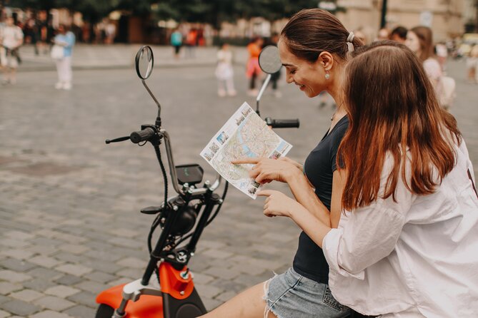 Guided sightseeing e-scooter tour of Prague: 2 hours - Finishing at a Prague Square with a Fountain