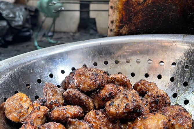 Hanoi Michelin Star Food Tour Via Jeep, Vespa or Motorbike - Hanoi Train Street with coffee and a passing train