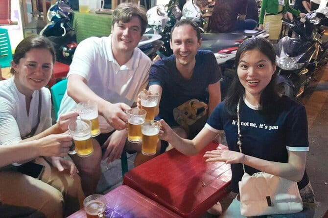 Hanoi Michelin Star Food Tour Via Jeep, Vespa or Motorbike - Khâm Thiên snacks, desserts, and fresh beer