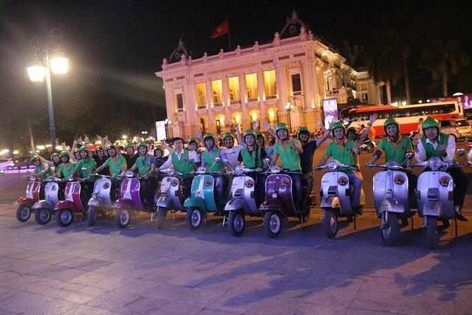 Hanoi Vespa After Dark Street Food Tour -Hidden Gem-Train Street - Key points at a glance