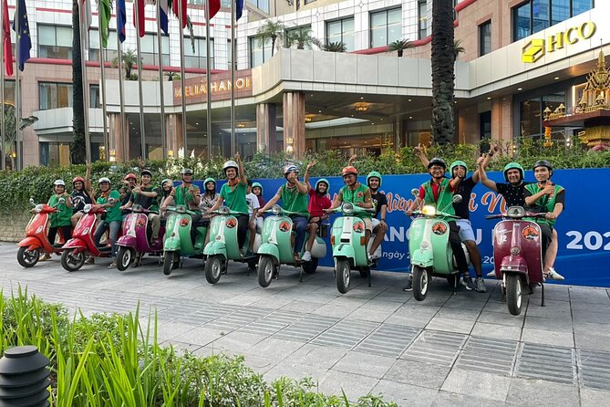 Hanoi Vespa After Dark Street Food Tour -Hidden Gem-Train Street - The Opera House and French Quarter