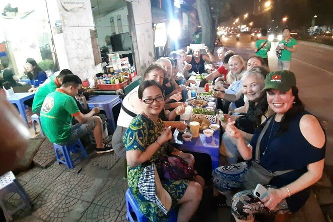 Hanoi Vespa After Dark Street Food Tour -Hidden Gem-Train Street - Bun cha near Hoan Kiem Walking Street