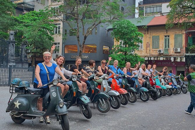 Hanoi Vespa Tours: Food + Culture + Fun on Army Vespa - Starting in the Backstreets Near Chợ Trời