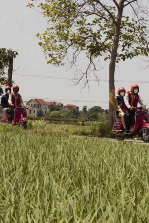 Hanoi Vintage Vespa Tours: A Half-Day Countryside Adventure - Crossing Long Bien Bridge above the Red River