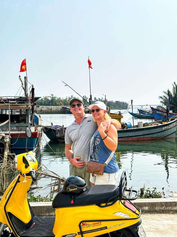 Hoi An: Half-day Electric Scooter Countryside Adventure - A riverside brunch with the Ancient Town in view
