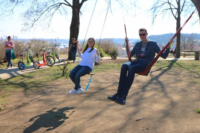 Live-Guided Half-Day Segway & E-Scooter tour - The riverfront, National Theatre, and Kampa