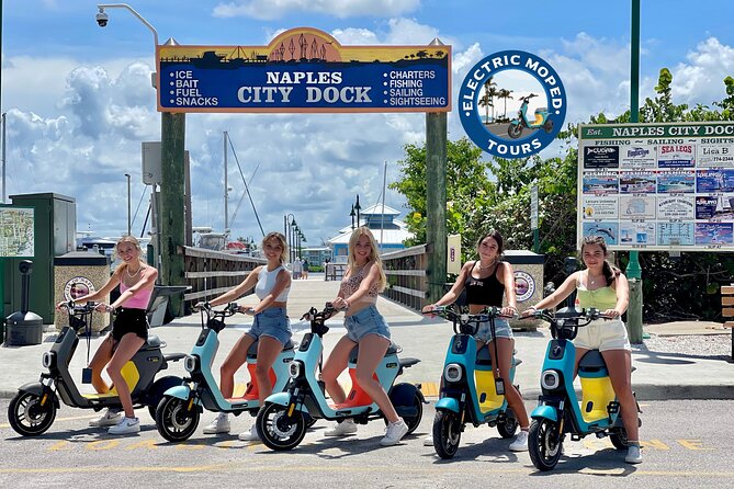 Naples Electric Moped Tour - Riding through downtown Naples by electric moped