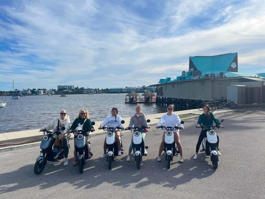 Naples Florida: Downtown Electric Moped Tour - Fun For All - Naples Bay and Crayton Cove, five minutes each