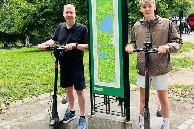 New York Central Park Guided Electric Scooter Tour - Umpire Rock, Wollman Rink, and The Plaza