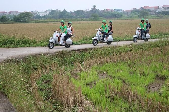 Ninh Binh Vespa Start from Hanoi + Boat + Villages +Rice Paddies - A local lunch with useful food flexibility
