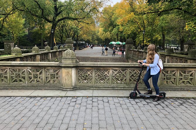 NYC Electric Scooter Rental - Picking up the scooter near Central Park