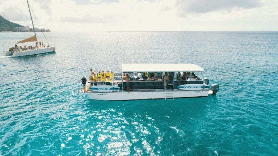 Oahu Snorkeling with Turtles, Water Scooter, Paddleboard - Arriving at Turtle Canyon