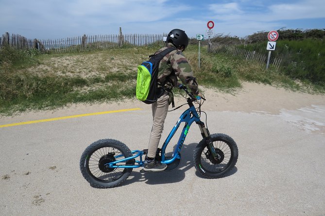 Off-road electric scooter-2h30 guided by GPS- "Carnac" - The Tumulus de St-Michel viewpoint