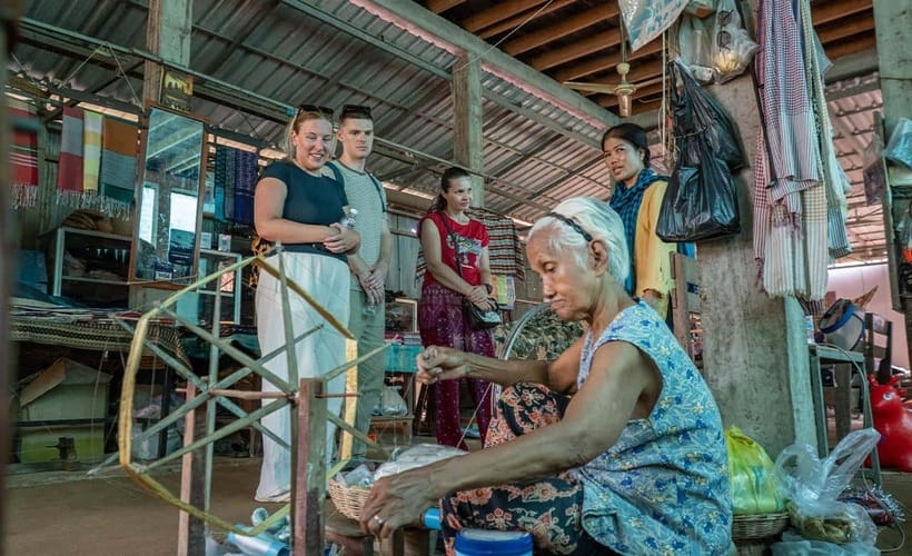 Phnom Penh Silk Island Haft Day Tour - Top Rating Experience - A family tofu skin business with a practical lesson