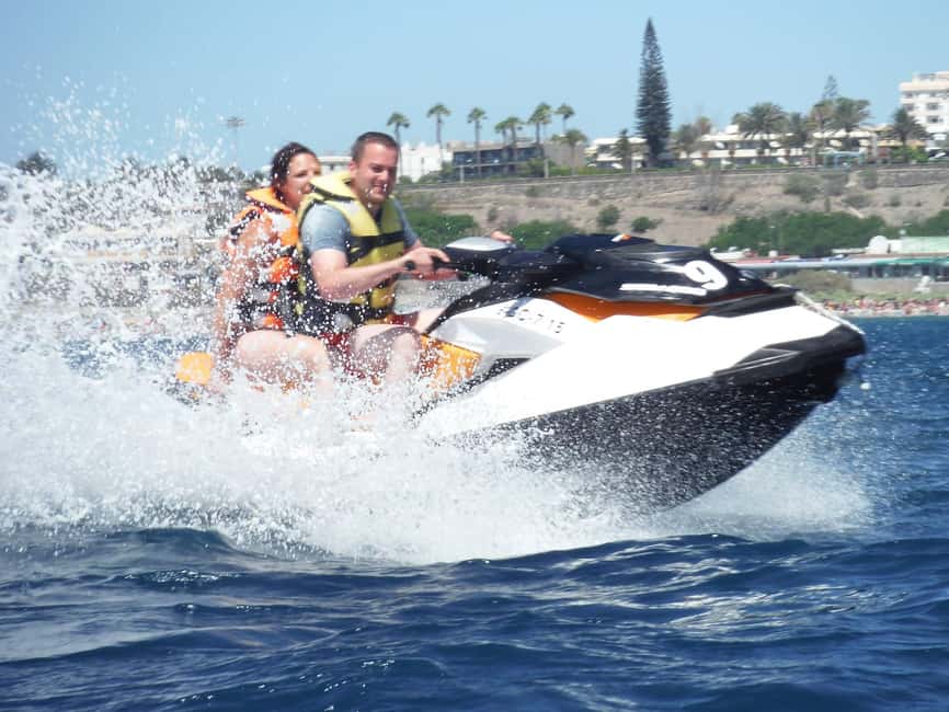 Playa Ingles:Rent e-Scooter 3 hour+Option Combo Rent Jet Ski - Meloneras and the coastal ride