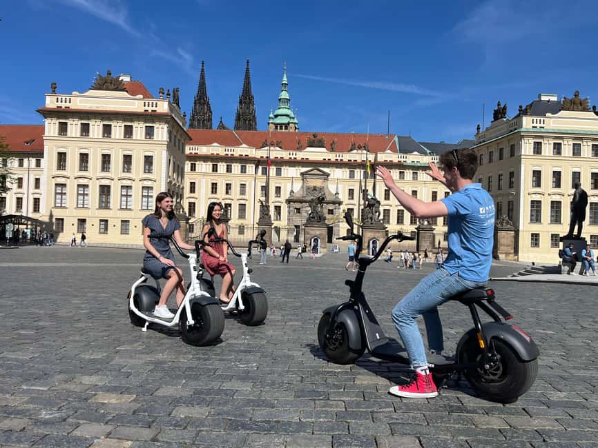 Prague: Combined Segway & E-Scooter City Highlights Tour - Starting at Hotel Grandior and getting ready to ride