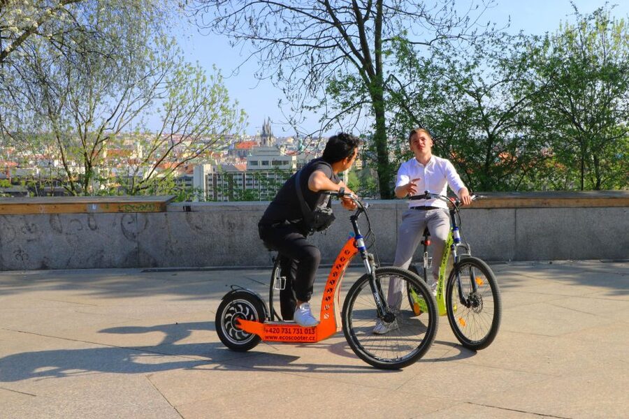 Prague: E-Bike/E-Scooter Viewpoint Tour - Petřín Hill and the city of a hundred spires