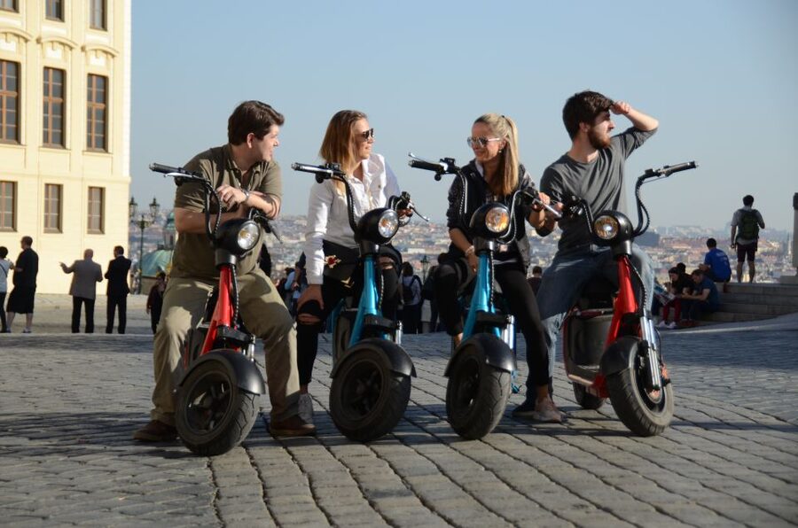 Prague: E-Bike/E-Scooter Viewpoint Tour - Returning to the Lesser Town