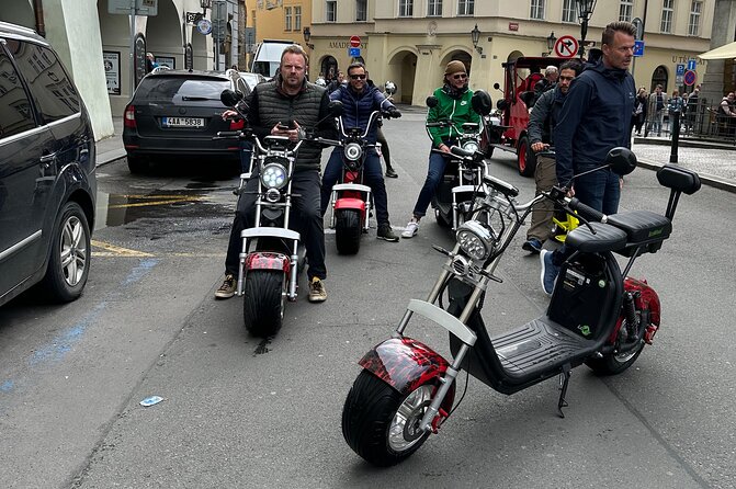 Prague E-Scooter Adventure: Fun & Easy Sightseeing 3Hours Tour - Wimmerova Fountain, Wenceslas Square, and the narrow street