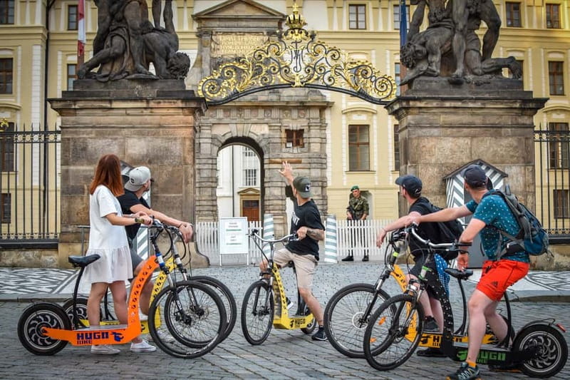 Prague: E-Scooter Grand City & Panoramas Small-Group Tour - Prague Castle and the city’s upper side