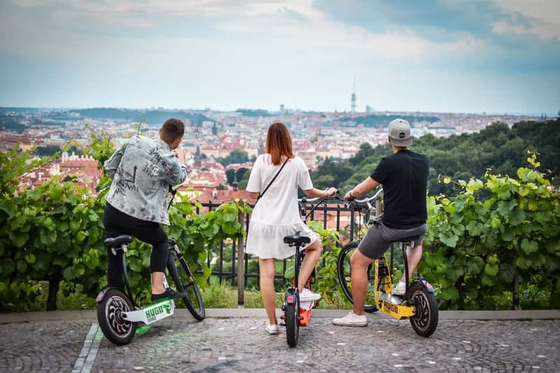 Prague: E-Scooter Grand City & Panoramas Small-Group Tour - Flexible booking and guide quality