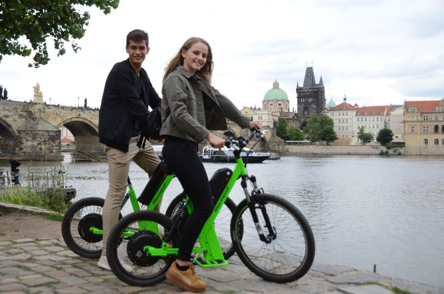 Prague: Electric Scooter & Cruiser Fat eBike Rental - What riding in the center may feel like