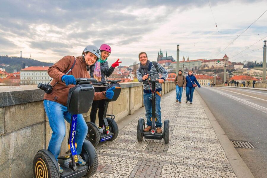 Prague: Grand Segway and eScooter Live Guided City Tour - Starting in Old Town and riding toward the river