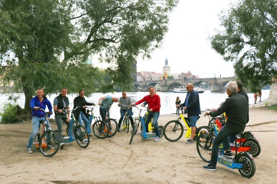Prague: Grand Segway and eScooter Live Guided City Tour - St. Norbert Church, Mullers Villa, and the Great Strahov Stadium
