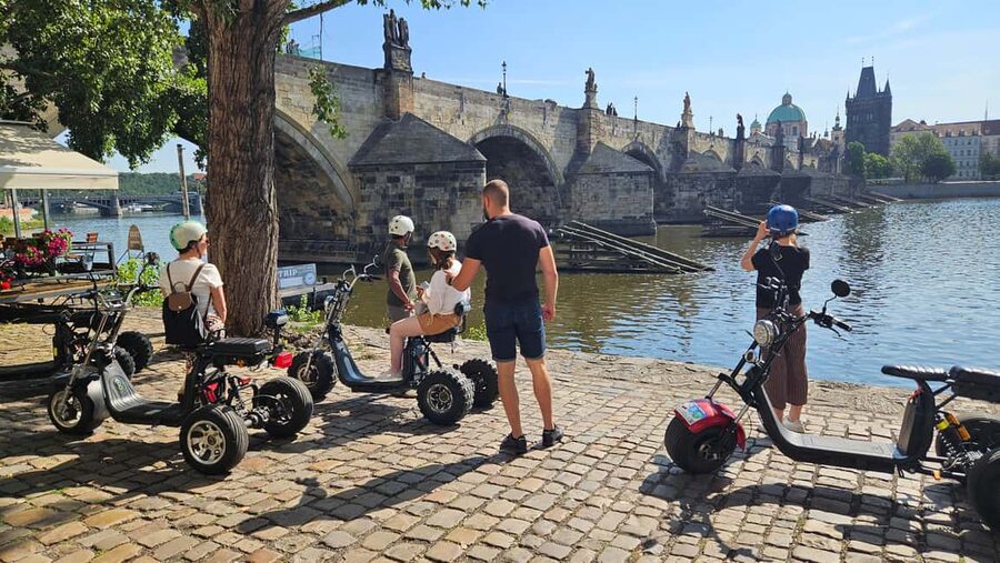 Prague: Heart of Prague Electric Tricycle Scooter Tour - From the Lennon Wall to Kampa Island